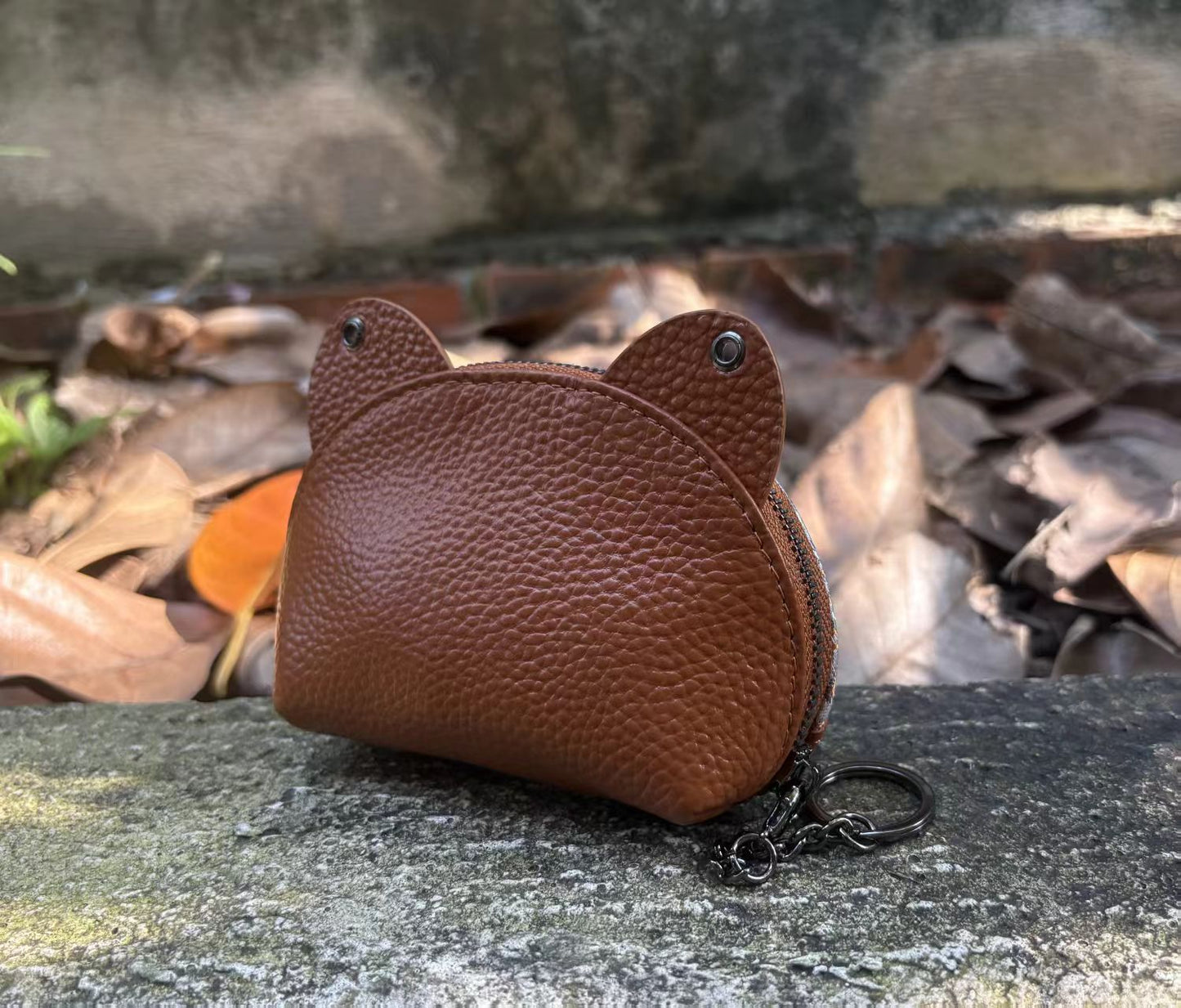 Handmade Zhuang Brocade Cat-Ear Crossbody Bag | Intangible Cultural Heritage Pattern | Mini Fashion Purse