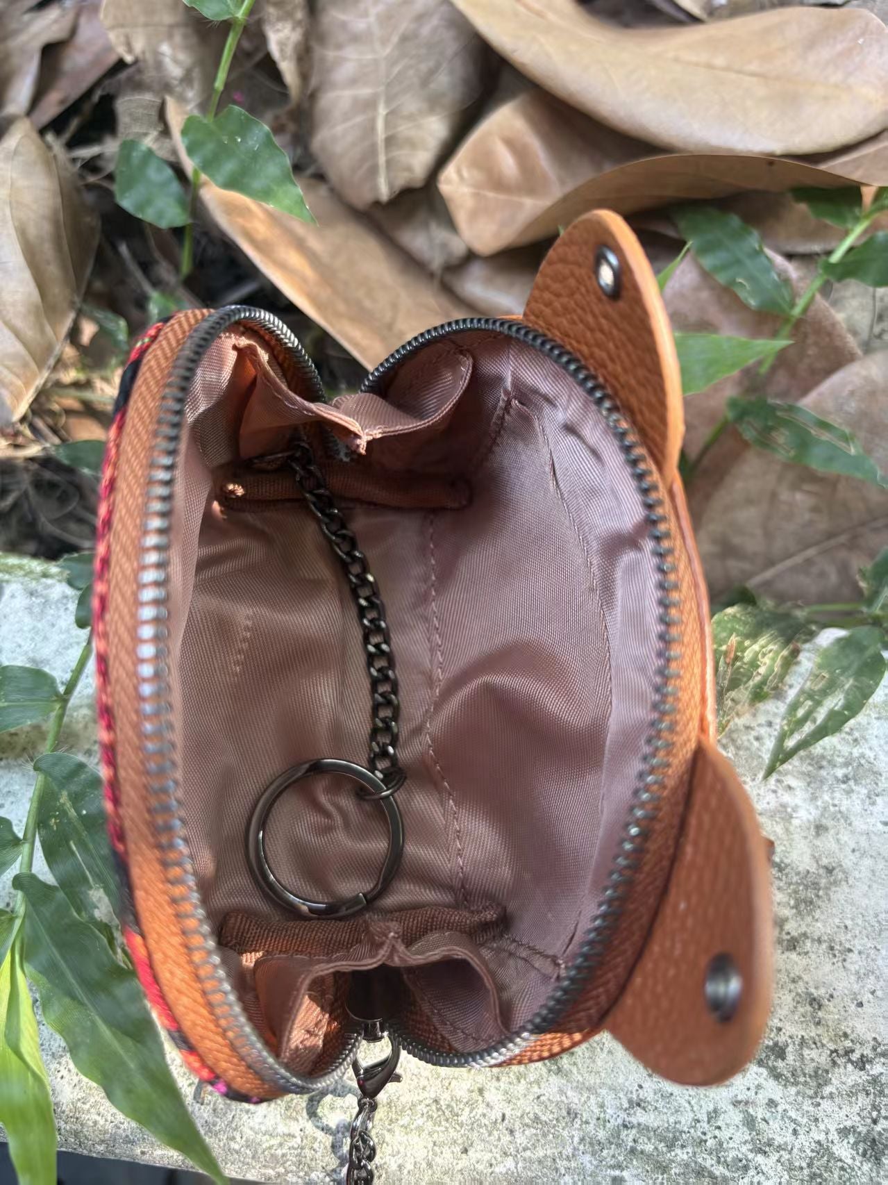 Handmade Zhuang Brocade Cat-Ear Crossbody Bag | Intangible Cultural Heritage Pattern | Mini Fashion Purse